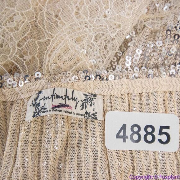 NEW Free People intimately gold rush sequin tie side skirt, M - Picture 11 of 16